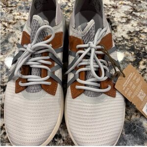 OluKai Gray and Brown Men's Sneakers